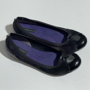 Dana Buchman Black Satin/Patent Flats